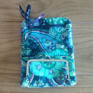 Vera Bradley Teal and Blue Paisley Wallet